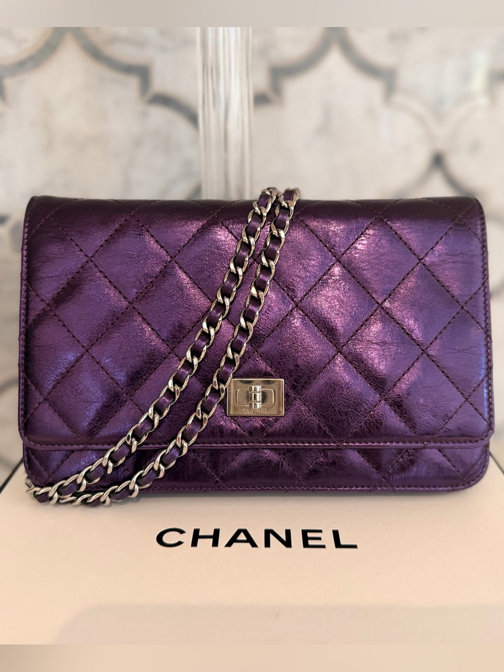 CHANEL Metallic Purple re-edition WOC